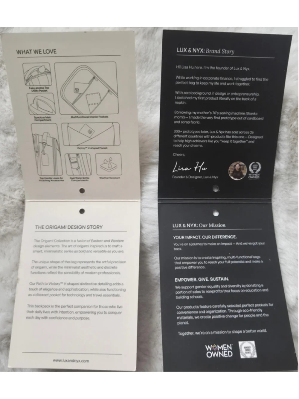 NWT Lux & Nyx Daily Origami Backpack 16